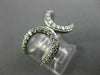 ESTATE WIDE .64CT DIAMOND 14KT WHITE GOLD 3D OPEN HUGS & KISSES FUN LOVE RING