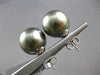 ESTATE EXTRA LARGE AAA TAHITIAN PEARL 14KT WHITE GOLD 3D CLASSIC STUD EARRINGS
