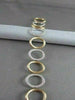 ANTIQUE 2.73CTW WIDE 14KT DIAMOND LINK CIRCULAR WHITE & YELLOW GOLD BRACELET