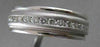 ESTATE WIDE 1.11CTW DIAMOND 14K WHITE GOLD MENS WEDDING RING 7MM SIZE 10.0 16847