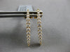 .52CT DIAMOND 18KT YELLOW GOLD 3D CLASSIC GRADUATING BAR FUN HANGING EARRINGS
