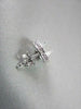 ANTIQUE .54CT 3D ROUND DIAMOND FILIGREE 14KT WHITE GOLD EARRINGS JACKET SETTINGS