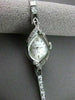 ANTIQUE .15CT OLD MINE DIAMOND 14KT WHITE GOLD BULOVA MARQUISE FACE WATCH #2198