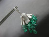 EXTRA LARGE 25.71CT DIAMOND & AAA EMERALD 18KT WHITE GOLD 3D CHANDELIER EARRINGS