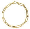 ESTATE CLASSIC 14KT YELLOW GOLD 3D OVAL LINK FUN BRACELET WITH LOBSTER CLASP