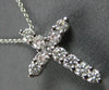 ESTATE .64CT DIAMOND 14KT WHITE GOLD SHARED PRONG INVISIBLE CROSS PENDANT #27677