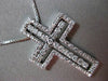 ESTATE .80CT DIAMOND 18KT WHITE GOLD 3D HANDCRAFTED FLOATING CROSS PENDANT 13084