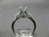 .6CT DIAMOND 14K WHITE GOLD 3 STONE FILIGREE MILGRAIN SEMI MOUNT ENGAGEMENT RING