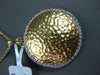 ANTIQUE .44CT DIAMOND 18KT WHITE & YELLOW GOLD HAMMER CIRCLE DESIGN PENDANT