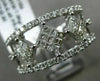 ESTATE WIDE 1CT ROUND & PRINCESS DIAMONDS 14KT WHITE GOLD 3D SEMI ETERNITY RING