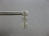 1.0CT DIAMOND 14KT WHITE GOLD 3D MULTI FLOWER JOURNEY SCREWBACK HANGING EARRINGS