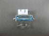 1.72CT DIAMOND & AAA BLUE TOPAZ 14KT WHITE GOLD 3D FILIGREE HALO ENGAGEMENT RING