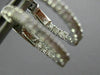 ESTATE .71CT DIAMOND 14KT WHITE GOLD CLASSIC DOUBLE SIDED FILIGREE HOOP EARRINGS