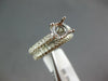 ESTATE 1.24CT DIAMOND 14K WHITE GOLD SEMI MOUNT ENGAGEMENT WEDDING BAND RING SET