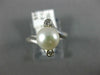 ESTATE .08CT DIAMOND & AAA SOUTH SEA PEARL 18K WHITE GOLD CRISS CROSS RING #1010