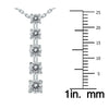 1.0CT DIAMOND 14KT WHITE GOLD 3D 5 STONE GRADUATING FLOATING PENDANT EARRING SET