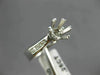 ESTATE .25CT DIAMOND 18K WHITE GOLD 3D CHANNEL SEMI MOUNT ENGAGEMENT RING #11827