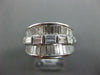 ESTATE LARGE 2.81CT DIAMOND 18KT WHITE GOLD 3D BAGUETTE CLASSIC ANNIVERSARY RING