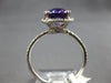 2.81CT DIAMOND & AAA AMETHYST 14KT WHITE GOLD OVAL & ROUND HALO ENGAGEMENT RING