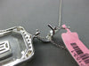 LARGE 1.58CT DIAMOND & AAA ONYX & CRYSTAL 18K WHITE GOLD SQUARE FLOATING PENDANT