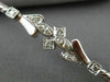 ANTIQUE .42CT MULTI CUT DIAMOND 18KT WHITE GOLD 3D FILIGREE LOVE BRACELET #19915