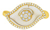ESTATE 2.64CT DIAMOND & AAA CITRINE 14KT YELLOW GOLD FLOWER LEAF FUN RING