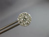 ESTATE LARGE 2.8CT DIAMOND 14KT WHITE GOLD 3D ROUND FLOWER CLASSIC STUD EARRINGS