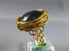 ESTATE EXTRA LARGE AAA BLACK ONYX 18KT YELLOW GOLD 3D ROUND FILIGREE FUN RING