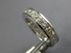 LARGE 3.84CT DIAMOND 14KT WHITE GOLD PRINCESS CHANNEL WEDDING ANNIVERSARY RING