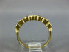 .70CT DIAMOND & AAA SAPPHIRE 14K YELLOW GOLD 7 STONE SEMI BEZEL ANNIVERSARY RING