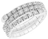 ESTATE .76CT DIAMOND 18KT WHITE GOLD 3D CLASSIC FLEXIBLE SNAKE CRISS CROSS RING