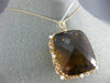 EXTRA LARGE 186.80CT DIAMOND & AAA SMOKY TOPAZ 14KT ROSE GOLD FILIGREE PENDANT