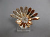 ESTATE LARGE .52CT DIAMOND 14KT ROSE GOLD CLASSIC FLOWER FUN RING