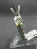 ANTIQUE .55CT DIAMOND 14K 2 TONE GOLD 3D ROUND SEMI MOUNT ENGAGEMENT RING #22407