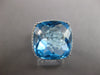 EXTRA LARGE 15.70CT DIAMOND & AAA BLUE TOPAZ 14K WHITE GOLD CUSHION & ROUND RING