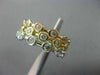 ESTATE 1.44CT DIAMOND 14KT TRI COLOR GOLD ETOILE BEZEL ETERNITY ANNIVERSARY RING