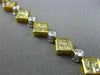 ESTATE 4.51CT WHITE & FANCY YELLOW DIAMOND 18K 2 TONE GOLD 3D INVISIBLE BRACELET