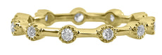 .29CT DIAMOND 18KT YELLOW GOLD FILIGREE ETERNITY BAMBOO WEDDING ANNIVERSARY RING