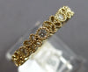 ESTATE .20CT DIAMOND 14KT YELLOW GOLD 7 STONE FILIGREE FLOWER BUTTERLFY FUN RING