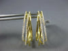 ESTATE WIDE .65CT DIAMOND 18KT YELLOW GOLD 3D CRISS CROSS OVAL CLIP ON EARRINGS