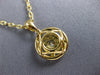 ESTATE .51CT DIAMOND 18KT YELLOW GOLD 3D CLASSIC CLUSTER FLOWER HALO PENDANT