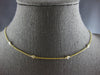ESTATE .27CT DIAMOND 14KT YELLOW GOLD ROUND BY THE YARD ADJUSTABLE LOVE NECKLACE