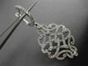 ESTATE 1.36CT DIAMOND 18KT WHITE GOLD 3D HEART INFINITY HUGGIE HANGING EARRINGS