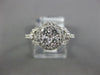 ESTATE WIDE .84CT DIAMOND 18KT WHITE GOLD CLUSTER LOVE KNOT FLOWER FUN RING
