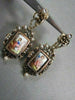 ANTIQUE HANGING VICTORIAN ENAMEL PEARLS 14KT YELLOW GOLD EARRINGS ONE OF A KIND!