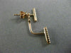 ESTATE .31CT ROUND & BAGUETTE DIAMOND 14KT ROSE GOLD ELONGATED HANGING EARRINGS