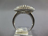 LARGE .80CT DIAMOND & AAA PINK SAPPHIRE 18K WHITE GOLD FLOWER FILIGREE LOVE RING