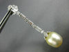 EXTRA LARGE 1.70CT DIAMOND & AAA SOUTH SEA PEARL 18K WHITE GOLD HANGING EARRINGS