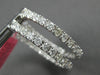 LARGE 3.92CT DIAMOND 18K WHITE GOLD 3D CLASSIC ROUND INSIDE OUT HANGING EARRINGS