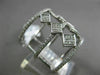 ESTATE LARGE .54CT DIAMOND 14KT WHITE GOLD 3D MULTI ROW DIAMOND SHAPE FUN RING